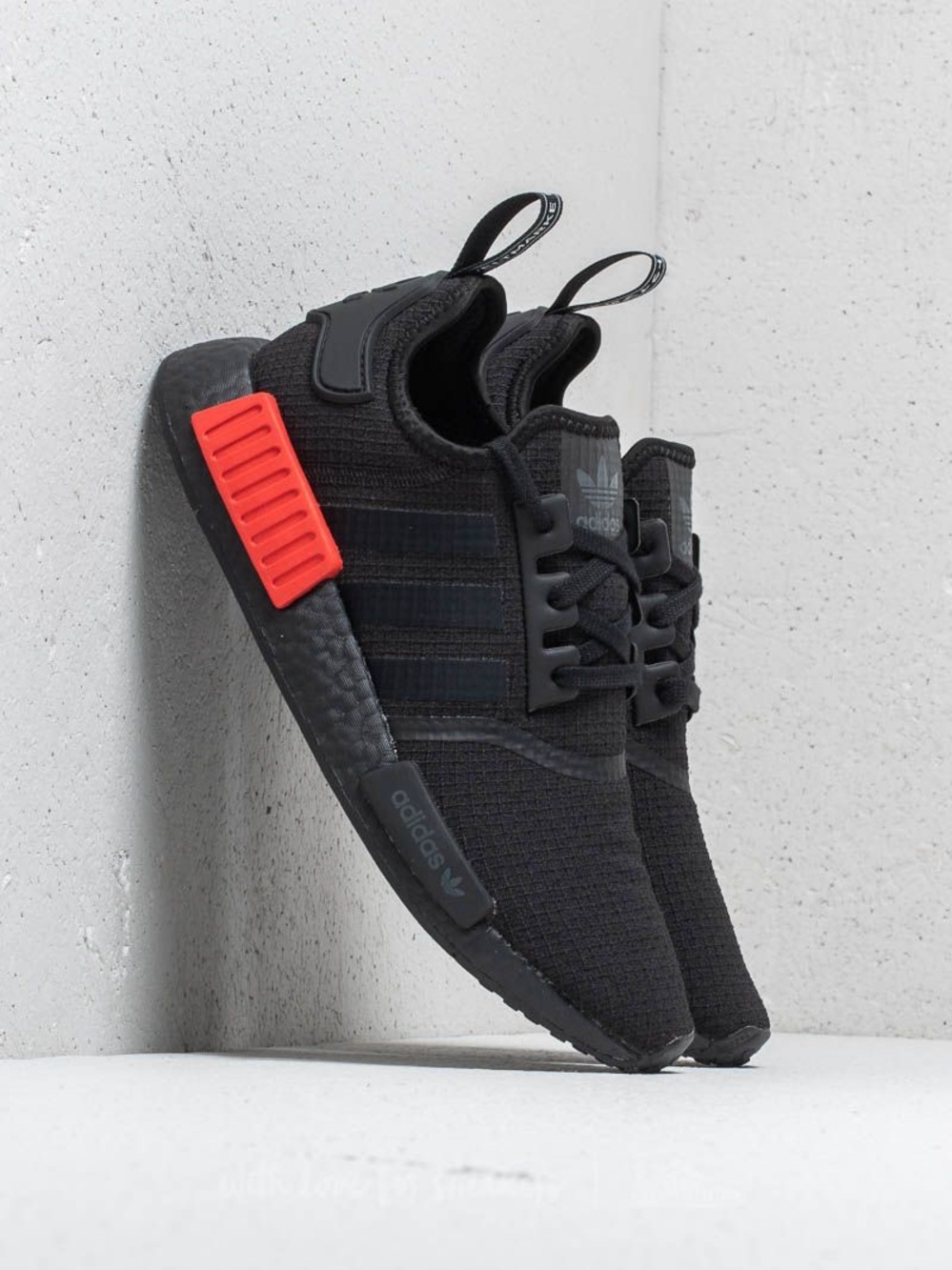 adidas NMD_R1 Black & Lush Red Sneakers